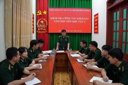Kiểm tra công tác kiểm sát quân sự tại Viện kiểm sát quân sự Khu vực 2 Bộ đội Biên phòng