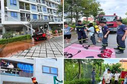 Hơn 600 cư dân trải nghiệm thoát nạn tại chung cư CT4 Kim Chung