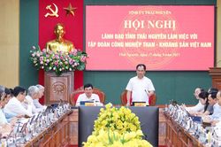 Thái Nguyên và Tập đoàn Công nghiệp Than - Khoáng sản Việt Nam đẩy mạnh hợp tác