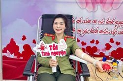 CBCS Công an tỉnh Cao Bằng kịp thời hiến máu cứu người