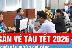 Săn vé tàu Tết Nguyên đán Bính Ngọ, nhiều người đi từ 2 giờ sáng