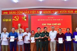 861 đối tượng chính sách ở Nghệ An được chi trả trợ cấp 1 lần theo các Quyết định 142, 62, 49 của Thủ tướng Chính phủ