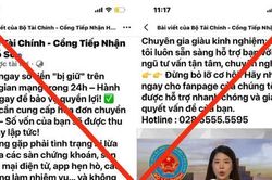 Xuất hiện trang facebook có tích xanh giả mạo Bộ Tài chính