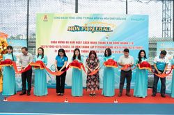 Công đoàn PVFCCo – Phú Mỹ khai trương 4 sân tập Pickleball phục vụ người lao động