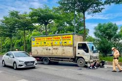 Va chạm liên hoàn trên QL18, một người đi xe máy bị thương
