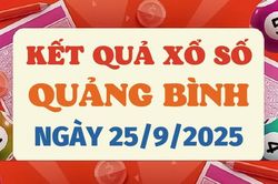 Kết quả xổ số Quảng Bình hôm nay 25/9/2025 - XSQB 25/9