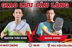 Nguyễn Tiến Minh chấp 13 điểm khi đối đầu ngôi sao pickleball Quang Dương