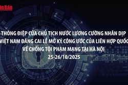 Thông điệp của Chủ tịch nước Lương Cường nhân dịp Việt Nam đăng cai Lễ mở ký Công ước của Liên hợp quốc về chống tội phạm mạng