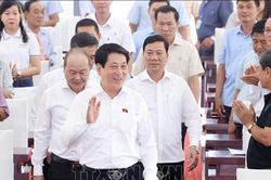 Chủ tịch nước Lương Cường tiếp xúc cử tri 11 xã của TP Hồ Chí Minh