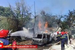 Khống chế kịp thời vụ cháy tại bãi xe ở Đà Nẵng