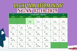 Lịch âm 2/10 - Âm lịch hôm nay 2/10 chính xác nhất - lịch vạn niên 2/10/2025