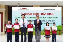 Bàn giao công trình 'Công viên xanh hữu nghị Canon' năm 2025