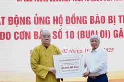GHPGVN ủng hộ 500 triệu đồng hỗ trợ đồng bào bị thiệt hại do cơn bão số 10 (Bualoi) gây ra