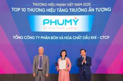 Phú Mỹ - PVFCCo xuất sắc tiếp tục đạt danh hiệu kép Top 50 Thương hiệu Mạnh và Top 50 Công ty kinh doanh hiệu quả nhất 2025