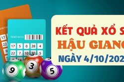 Trực tiếp kết quả xổ số Hậu Giang hôm nay 4/10/2025 - XSHG 4/10