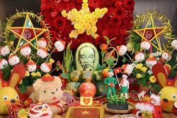 Mâm cỗ Trung thu 'yêu nước' của mẹ đảm Hà Nội gây ấn tượng đặc biệt