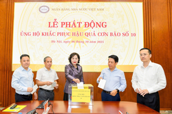 Ngành ngân hàng phát động ủng hộ khắc phục hậu quả cơn bão số 10