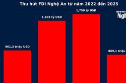 Nghệ An thu hút hơn 869 triệu USD vốn FDI trong 9 tháng năm 2025