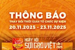 Hoãn 'Ngày hội sợi gạo Việt - Món ngon từ bún 2025' do ảnh hưởng mưa bão