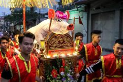 Nét độc đáo lễ hội rước lợn làng La Phù
