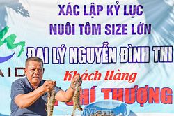 Kỷ lục nuôi tôm size lớn, lãi tiền tỷ