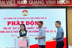 Phường Đống Đa phát động hỗ trợ đồng bào bị thiệt hại, ảnh hưởng bởi thiên tai