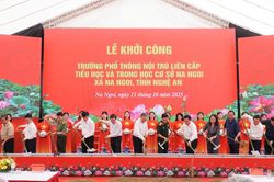 Tổng Bí thư Tô Lâm dự Lễ khởi công xây dựng Trường Phổ thông nội trú liên cấp ở Nghệ An