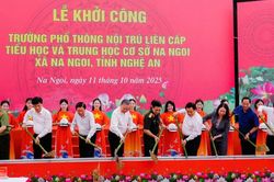 Tổng Bí thư Tô Lâm dự Lễ khởi công xây dựng trường nội trú liên cấp tại Nghệ An