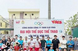 Công đoàn Công ty TNHH Uju Vina tổ chức Đại hội thể dục thể thao lần VI