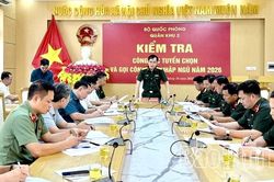 Kiểm tra công tác tuyển chọn và gọi công dân nhập ngũ năm 2026 tại xã Tam Dương