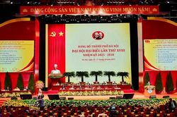 Toàn cảnh phiên trù bị Đại hội đại biểu Đảng bộ Thành phố Hà Nội lần thứ XVIII nhiệm kỳ 2025 - 2030