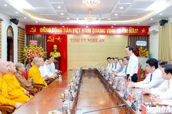 Các tổ chức tôn giáo chúc mừng tỉnh Nghệ An sau thành công Đại hội đại biểu Đảng bộ tỉnh lần thứ XX, nhiệm kỳ 2025-2030
