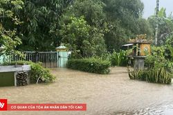 Mưa lớn, học sinh nghỉ học, một số khu vực xã Phú Lộc ngập cục bộ