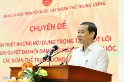 Đảng ủy Mặt trận Tổ quốc, các đoàn thể Trung ương quán triệt các chuyên đề quan trọng