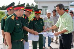 Kiểm tra tiến độ thi công các công trình do Bộ Chỉ huy Quân sự tỉnh An Giang làm chủ đầu tư
