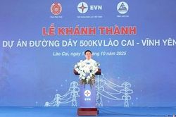 Khánh thành Dự án đường dây 500kV Lào Cai-Vĩnh Yên