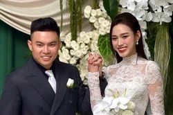 Hoa hậu Đỗ Thị Hà hạnh phúc trong ngày lên xe hoa cùng chồng doanh nhân