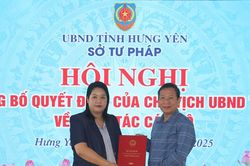 Giám đốc Trung tâm Phát triển quỹ đất thuộc UBND tỉnh Hưng Yên làm Phó Giám đốc Sở Tư pháp