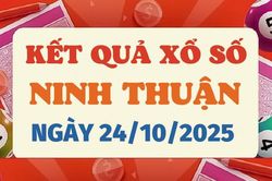Trực tiếp kết quả xổ số Ninh Thuận hôm nay 24/10/2025 - XSNT 24/10