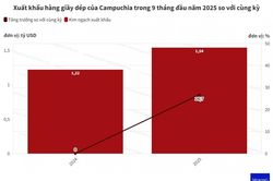 Xuất khẩu giày dép Campuchia vượt mốc 1,5 tỷ USD trong 9 tháng