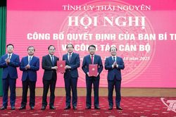 Công bố Quyết định chuẩn y đồng chí Nguyễn Thanh Bình giữ chức Phó Bí thư Tỉnh ủy Thái Nguyên