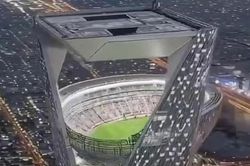 Lộ những hình ảnh đầu tiên về sân bóng đặc biệt nhất thế giới, trận đấu World Cup sẽ diễn ra... trên không