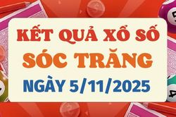 Trực tiếp kết quả xổ số Sóc Trăng hôm nay 5/11/2025 - XSST 5/11