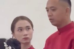 Thực hư cô dâu 'lườm, mắng' chồng trong lễ ăn hỏi