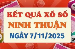 Trực tiếp kết quả xổ số Ninh Thuận hôm nay 7/11/2025 - XSNT 7/11