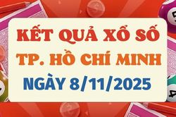 Trực tiếp kết quả xổ số TP.HCM hôm nay 8/11/2025 - XSHCM 8/11