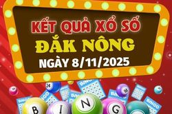 Trực tiếp kết quả xổ số Đắk Nông hôm nay 8/11/2025 - XSDNO 8/11