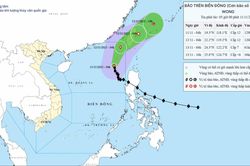 Bão số 14 giảm 1 cấp, giữ nguyên hướng di chuyển