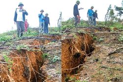 Phát hiện vết nứt dài trên đồi, Hà Tĩnh di dời dân khẩn cấp