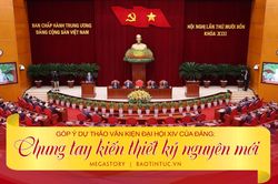 Góp ý dự thảo văn kiện Đại hội XIV của Đảng: Chung tay kiến thiết kỷ nguyên mới